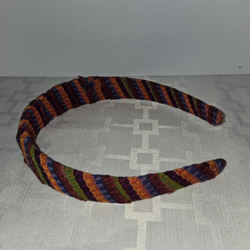 Multicolored Fabric Covered Headband, Excellent Like New Condition